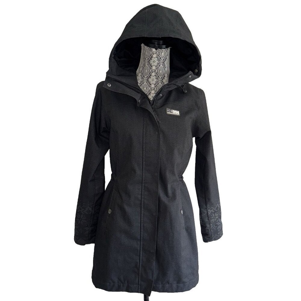 Helly Hansen prima loft woman winter jacket, size Small, 3/4, dark grey coat